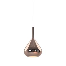 Carys 22cm Assembly Pendant (WITHOUT PLATE) With Reuleaux Triangle Shade, 1 Light E27, Copper Glass With Frosted Inner