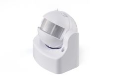 Espial Stand Alone IP44 12m 180 Deg PIR Motion Sensor With Adjustable Time And Lux Level White Finish