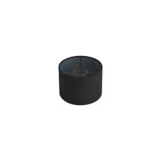 Hemel Round, 18x13.5cm Shade, Black Linen With Translucent Inner & Black Carrier