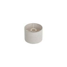 Hemel Round, 18x13.5cm Shade, Sandstone Linen With Translucent Inner & Sandstone Carrier