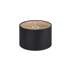 Hemel Round, 30x20cm Shade, Black Velvet With Prosecco Paper Lining & Prosecco Finish Carrier