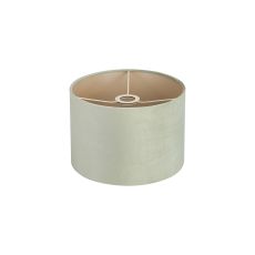 Hemel Round, 30x20cm Shade, Sage Green Velvet With Prosecco Paper Lining & Prosecco Finish Carrier