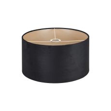 Hemel Round, 40x22cm Shade, Black Velvet With Prosecco Paper Lining & Prosecco Finish Carrier