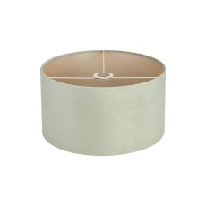 Hemel Round, 40x22cm Shade, Sage Green Velvet With Prosecco Paper Lining & Prosecco Finish Carrier