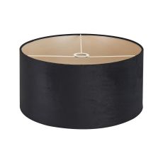 Hemel Round, 50x25cm Shade, Black Velvet With Prosecco Paper Lining & Prosecco Finish Carrier