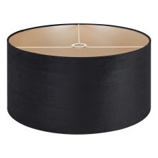Hemel Round, 60x30cm Shade, Black Velvet With Prosecco Paper Lining & Prosecco Finish Carrier