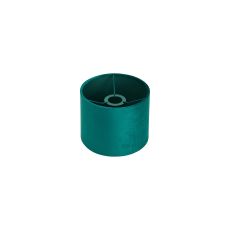Hemel Round, 20x16.5cm Shade, Teal Velvet With Teal TC Lining & Teal Finish Carrier
