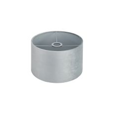 Hemel Round, 30x20cm Shade, Light Grey Velvet With Light Grey TC Lining & Light Grey Finish Carrier