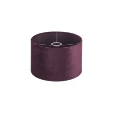 Hemel Round, 30x20cm Shade, Aubergine Velvet With Aubergine TC Lining & Aubergine Finish Carrier