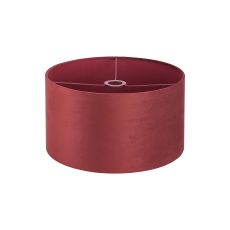 Hemel Round, 40x22cm Shade, Oxblood Velvet With Oxblood TC Lining & Oxblood Finish Carrier