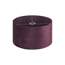 Hemel Round, 40x22cm Shade, Aubergine Velvet With Aubergine TC Lining & Aubergine Finish Carrier