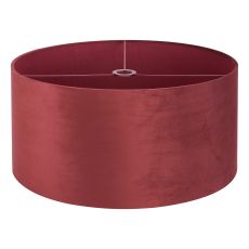 Hemel Round, 60x30cm Shade, Oxblood Velvet With Oxblood TC Lining & Oxblood Finish Carrier