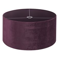Hemel Round, 60x30cm Shade, Aubergine Velvet With Aubergine TC Lining & Aubergine Finish Carrier