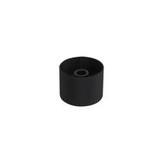 Hemel Round, 18x13.5cm Shade, Self Lined Black Faux Silk & Black Carrier