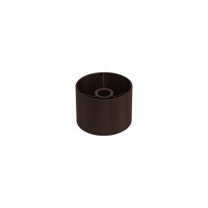 Hemel Round, 18x13.5cm Shade, Self Lined Chocolate Faux Silk & Chocolate Carrier