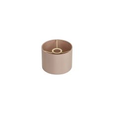 Hemel Round, 18x13.5cm Shade, Self Lined Pebble Faux Silk & Pebble Carrier