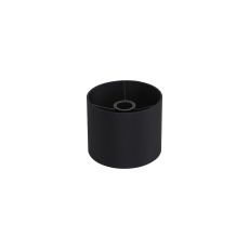 Hemel Round, 20x16.5cm Shade, Self Lined Black Faux Silk & Black Carrier