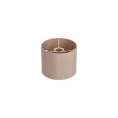 Hemel Round, 20x16.5cm Shade, Self Lined Pebble Faux Silk & Pebble Carrier