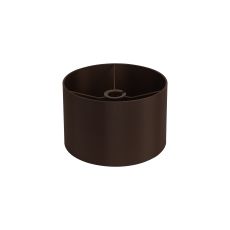 Hemel Round, 30x20cm Shade, Self Lined Chocolate Faux Silk & Chocolate Carrier