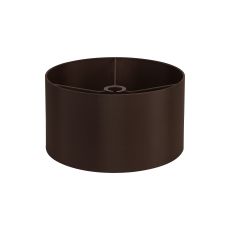 Hemel Round, 40x22cm Shade, Self Lined Chocolate Faux Silk & Chocolate Carrier