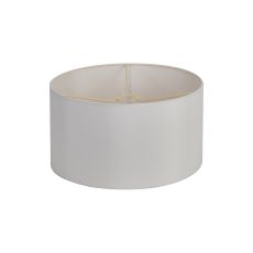 Hemel Round, 40x22cm Shade, Self Lined Ivory Faux Silk & Ivory Carrier