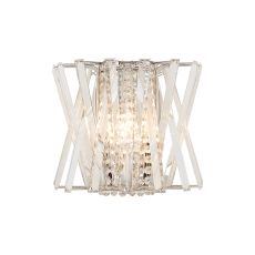Faline Wall Lamp, 2 x E14, Polished Nickel/Clear
