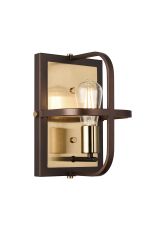 Sora Wall Lamp 1 Light E27, Brown Oxide / Antique Bronze