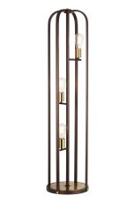 Sora Floor Lamp 3 Light E27, Brown Oxide / Antique Bronze