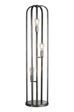 Sora Floor Lamp 3 Light E27, Pewter / Polished Nickel