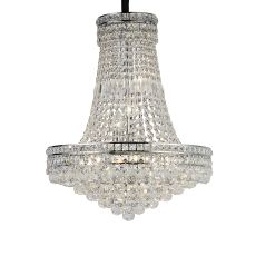 Frances 55cm Pendant 14 Light E14 Polished Chrome/Crystal Item Weight: 19.8kg