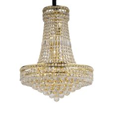 Frances 55cm Pendant 14 Light E14 Gold/Crystal Item Weight: 19.8kg