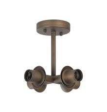 Zara Semi Flush Ceiling Light (FRAME ONLY), 4 Light E27, Bronze
