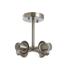 Zara Semi Flush Ceiling Light (FRAME ONLY), 4 Light E27, Satin Nickel