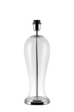 Campo Vase Table Lamp Without Shade, 1 Light E27, Polished Nickel/Clear Glass