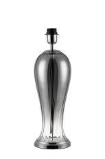 Campo Vase Table Lamp Without Shade, 1 Light E27, Polished Nickel/Smoke Fade Glass