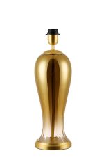 Campo Vase Table Lamp Without Shade, 1 Light E27, Satin Gold/Gold Fade Glass