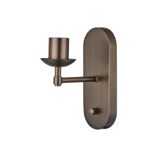 Zara Wall Lamp With Rotary Dimmer (FRAME ONLY), 1 Light E27, Bronze