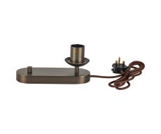 Zara Table Lamp With Rotary Dimmer Without Shade, 1 Light E27, Bronze