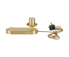 Zara Table Lamp With Rotary Dimmer Without Shade, 1 Light E27, Satin Gold