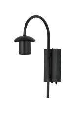 Zara Curved Wall Light Switched (FRAME ONLY), 1 Light E27, Satin Black