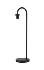 Zara Curved Table Lamp Without Shade, 1 Light E27, Satin Black