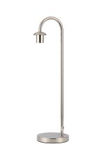 Zara Curved Table Lamp Without Shade, 1 Light E27, Polished Nickel