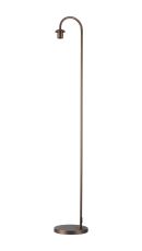 Zara Curved Floor Lamp Without Shade, 1 Light E27, Bronze