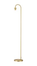 Zara Curved Floor Lamp Without Shade, 1 Light E27, Satin Gold