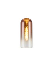 Zara Tubular 10 x 25cm Glass Shade (A), Copper Fade