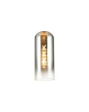 Zara Tubular 10 x 25cm Glass Shade (A), Smoke Fade