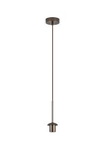 Campo 1.75m Single Pendant (FRAME ONLY), 1 Light E27, Bronze