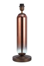 Zara Tubular Table Lamp Without Shade, 1 Light E27, Matt Bronze Plated/Copper Fade Glass