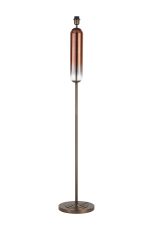 Zara Floor Lamp Without Shade, 1 Light E27, Matt Bronze Plated/Copper Fade Glass