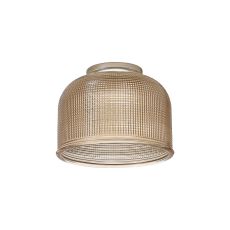 Luxe 14.5x11cm Prismatic Dome Glass Shade (D), Amber